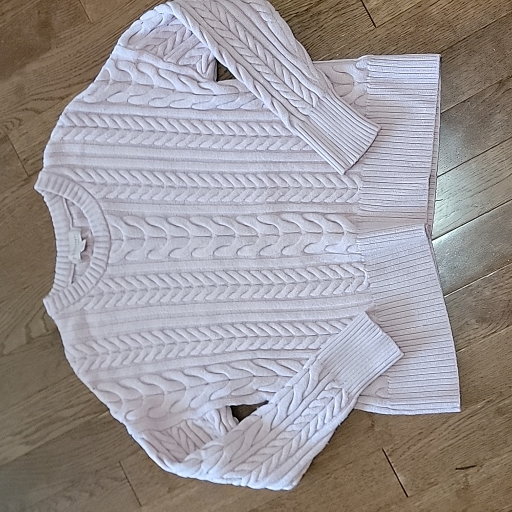 Philosophy Cable Knit Sweater - Light Pink